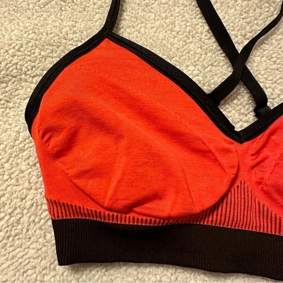 Lululemon Hold Your Om Bra Seamless Heathered Grapefruit Orange - Picture 3 of 11